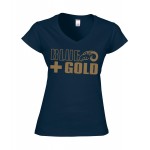 Ladiesshirt Blue & Gold