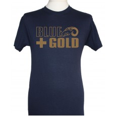 T-Shirt Blue & Gold